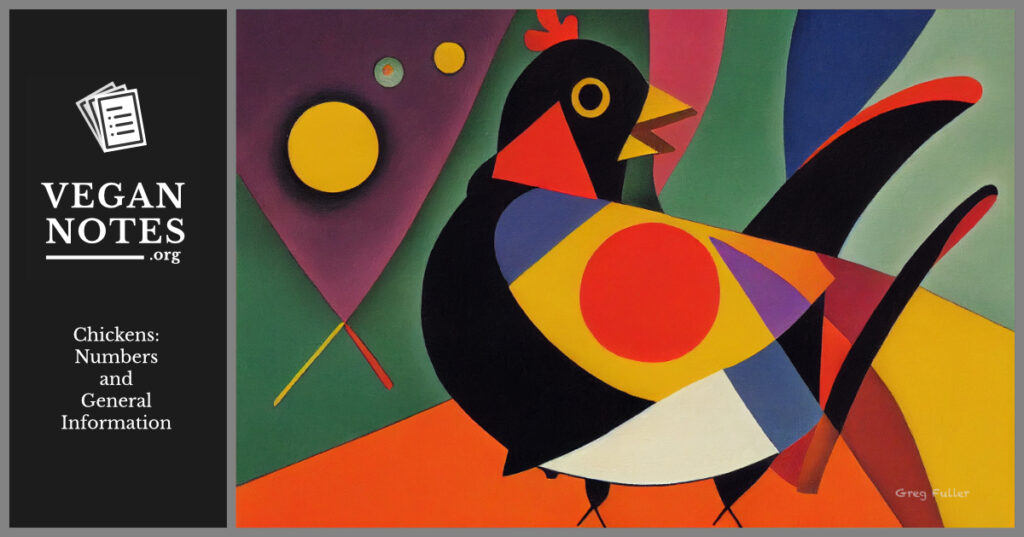 An expressionist painting of a chicken