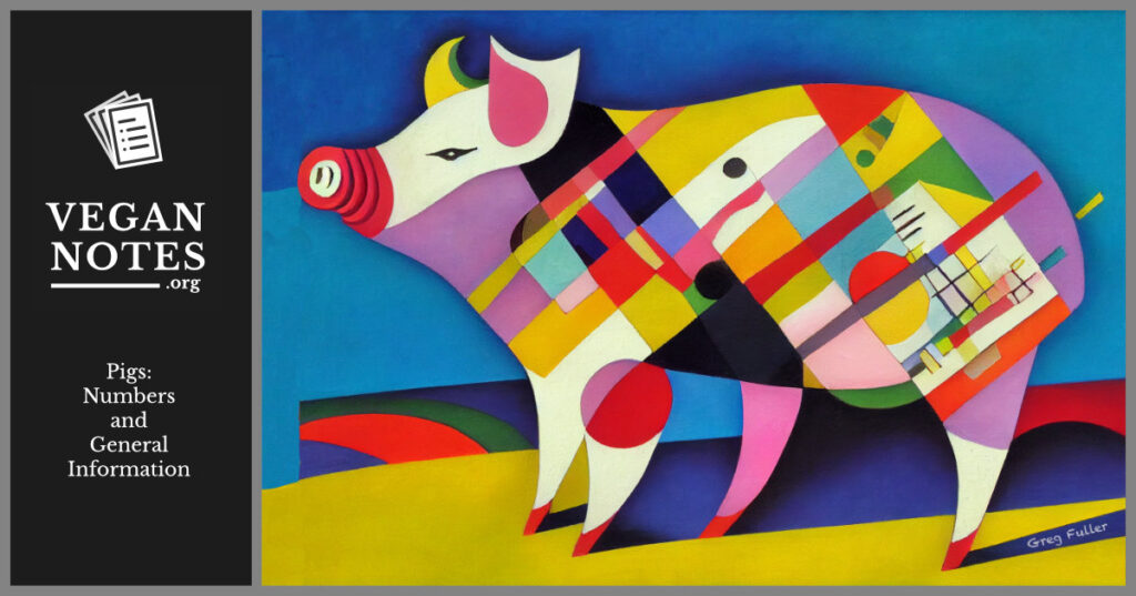 An expressionist painting of a pig.