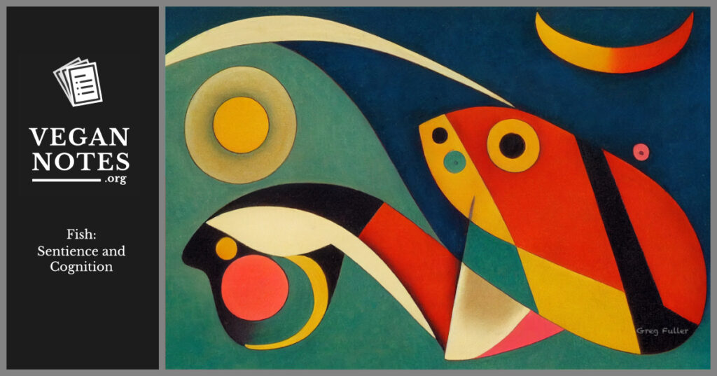 An expressionist painting of a fish.